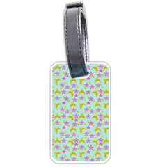 Blue Star Yellow Hats Luggage Tags (one Side)  by snowwhitegirl