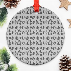 Boots Grey Ornament (round) by snowwhitegirl