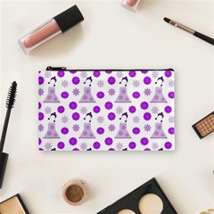 Lilac Dress On White Cosmetic Bag (small) by snowwhitegirl