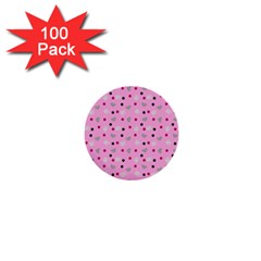 Pink Milk Hearts 1  Mini Buttons (100 Pack)  by snowwhitegirl