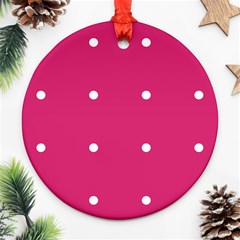 Small Pink Dot Ornament (round) by snowwhitegirl