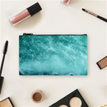 Green Ocean Splash Cosmetic Bag (Small) Front