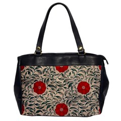 Papanese Floral Red Office Handbags by snowwhitegirl