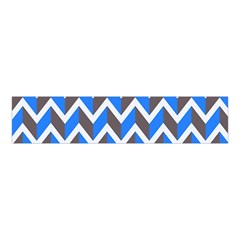 Zigzag Chevron Pattern Blue Grey Velvet Scrunchie by snowwhitegirl