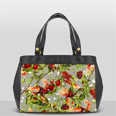 Fruit Blossom Gray Oversize Office Handbag by snowwhitegirl