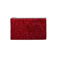 Red  Glitter Cosmetic Bag (small) by snowwhitegirl