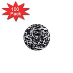 Grey Camo 1  Mini Magnets (100 pack)  Front