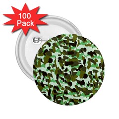 Brownish Green Camo 2 25  Buttons (100 Pack)  by snowwhitegirl