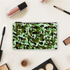 Brownish Green Camo Cosmetic Bag (small) by snowwhitegirl