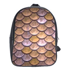 Copper Mermaid Scale School Bag (large) by snowwhitegirl