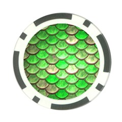 Green Mermaid Scale Poker Chip Card Guard (10 Pack) by snowwhitegirl