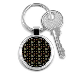 Fast Food Black Key Chains (round)  by snowwhitegirl