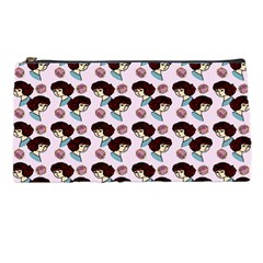 Redhead Girl Pink Pencil Cases by snowwhitegirl