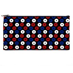 Eye Dots Red Blue Pencil Cases by snowwhitegirl