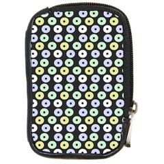 Eye Dots Grey Pastel Compact Camera Leather Case by snowwhitegirl