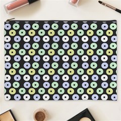 Eye Dots Grey Pastel Cosmetic Bag (xxxl) by snowwhitegirl