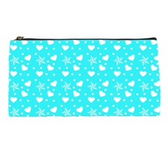 Hearts And Star Dot Blue Pencil Cases by snowwhitegirl