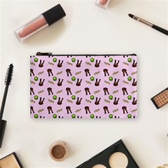 School Girl Pattern Pink Cosmetic Bag (small) by snowwhitegirl