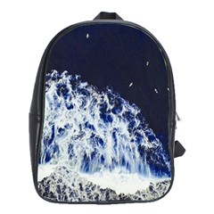 Blue Waves Sea School Bag (large) by snowwhitegirl