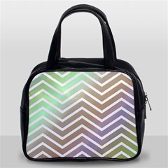 Ombre Zigzag 03 Classic Handbag (two Sides) by snowwhitegirl