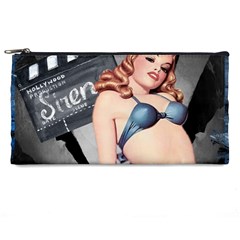 Retro Pin Up Girl Blue Pencil Cases by vintage2030