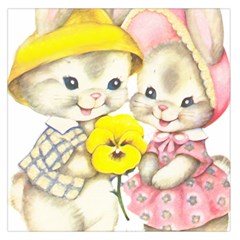 Rabbits 1731749 1920 Large Satin Scarf (square) by vintage2030