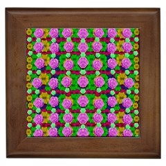 Roses And Other Flowers Love Harmony Framed Tiles by pepitasart