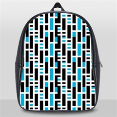 Linear Sequence Pattern Design School Bag (large) by dflcprintsclothing