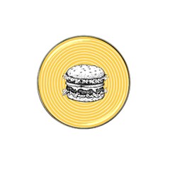 Pop Art Hamburger  Hat Clip Ball Marker by Valentinaart