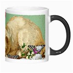 Cat And Butterflies Green Morph Mugs Right