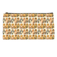 Victorian Girl Labels Pencil Cases by snowwhitegirl