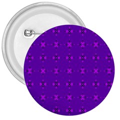 Bold Geometric Purple Circles 3  Buttons by BrightVibesDesign