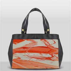 Orange Swirl Oversize Office Handbag (2 Sides) by WILLBIRDWELL