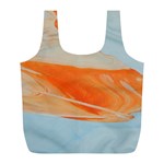 ORANGE AND BLUE Full Print Recycle Bag (L) Front