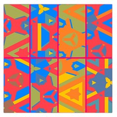 Colorful Shapes In Tiles                                                   Satin Scarf by LalyLauraFLM