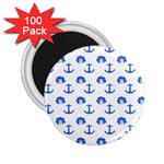 Vintage Face Anchor Blue 2.25  Magnets (100 pack)  Front