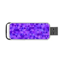 Purple Triangle Purple Background Portable Usb Flash (two Sides) by Sapixe