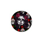 Mexican Skull Lady Golf Ball Marker (4 pack) Front