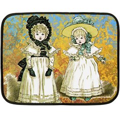 Little Victorian Girls Fleece Blanket (mini) by snowwhitegirl