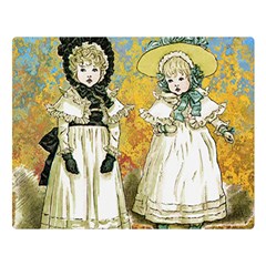 Little Victorian Girls Double Sided Flano Blanket (large)  by snowwhitegirl