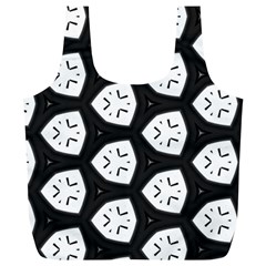 Black And White Full Print Recycle Bag (xl) by Simbadda