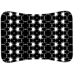 Black And White Pattern Velour Seat Head Rest Cushion by Simbadda