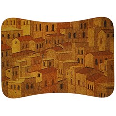 Roof Building Canvas Roofscape Velour Seat Head Rest Cushion by Simbadda