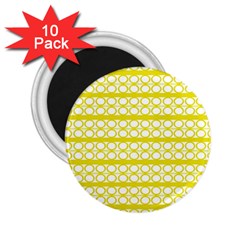 Circles Lines Yellow Modern Pattern 2 25  Magnets (10 Pack)  by BrightVibesDesign