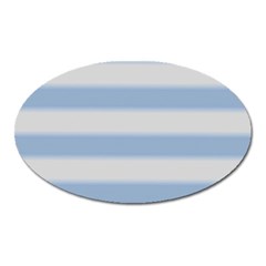 Bold Stripes Soft Blue Oval Magnet by BrightVibesDesign