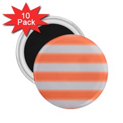 Bold Stripes Orange Pattern 2 25  Magnets (10 Pack)  by BrightVibesDesign