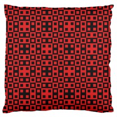 Abstract Background Red Black Standard Flano Cushion Case (one Side) by Simbadda