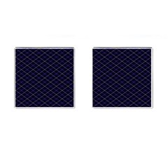 Blue Plaid  Cufflinks (square) by dressshop