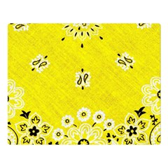 Grunge Yellow Bandana Double Sided Flano Blanket (large)  by dressshop