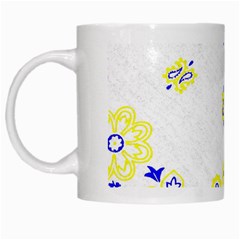 Faded Yellow Bandana White Mugs by dressshop